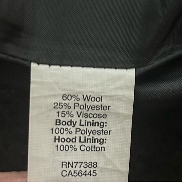 J. Crew Dark Gray Wool Blend Hooded Toggle Pea Coat Size 10 - Picture 9 of 9